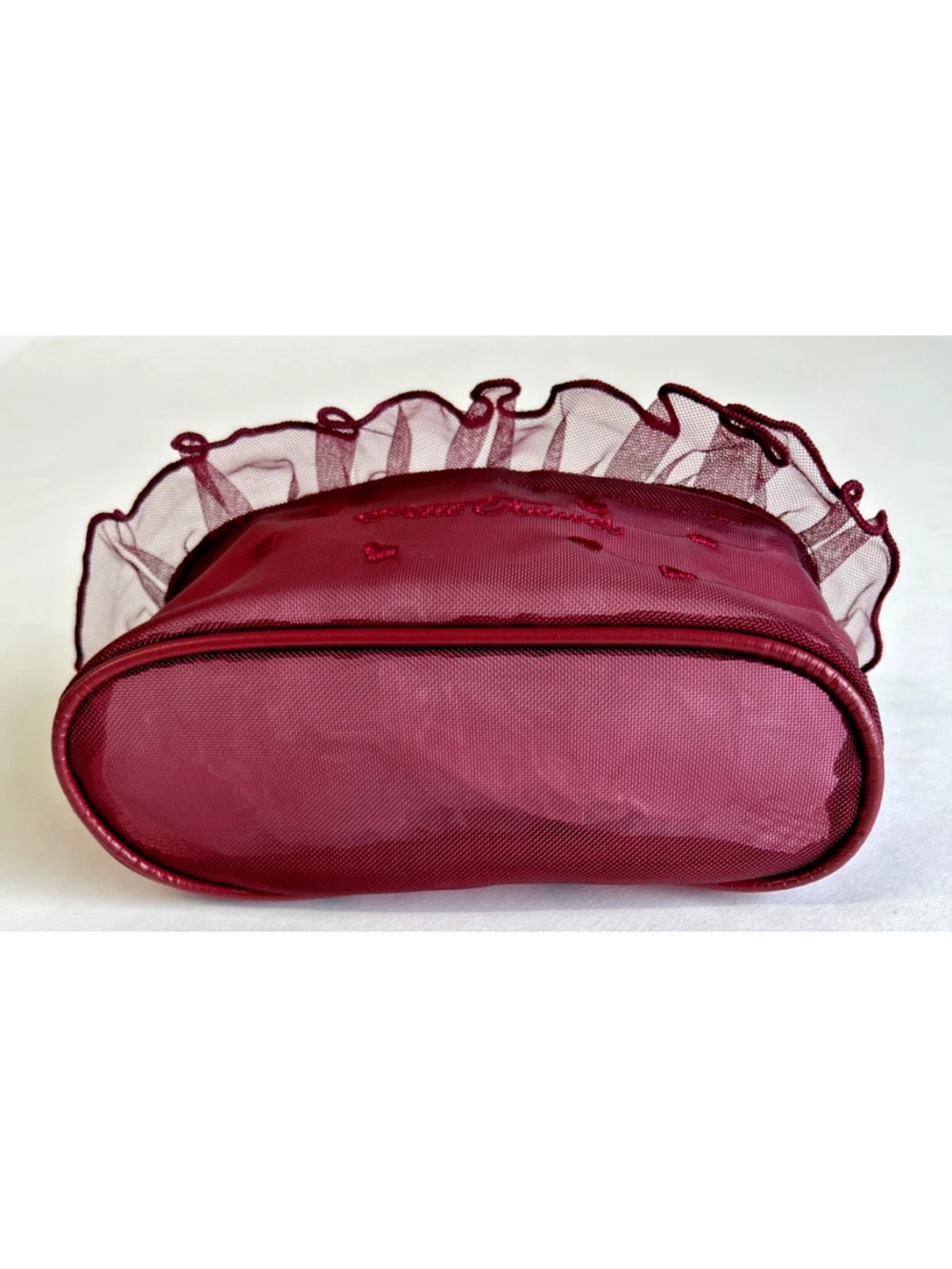 Burgundy Heart-Accent Cosmetic Case - Picture 6 of 8